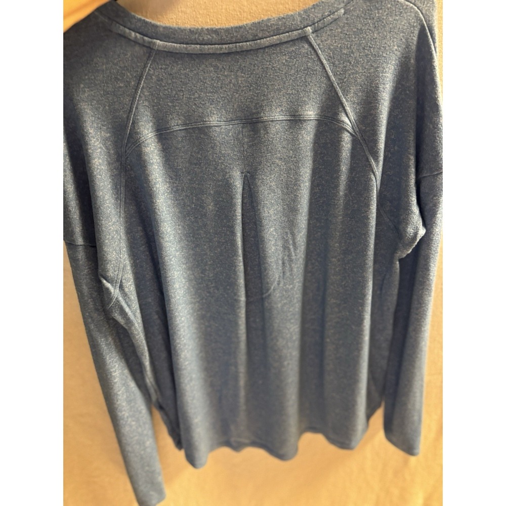Calvin‎ Klein Long Sleeve V-Neck Sweater Women Large L Blue Cotton SOFT!! - Picture 4 of 4